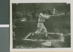 A Baseball Player from Ibaraki Christian College Hitting a Ball, Ibaraki, Japan, 1953
