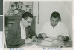 Gian Luigi Giudici with Mr. Appetechhi, Civitavecchia, Italy, ca.1953-1960