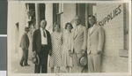 S. K. Dong with G. H. P. Showalter and group in front of the offices of the Firm Foundation Publishing House, Austin, Texas, ca. 1940s.