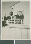E. W. McMillan with Students Outside his Office, Ibaraki, Japan, ca.1948-1952