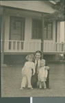 Logan Fox with his Children, Ramona Jean and Logan Lee, Ibaraki Japan, ca.1948-1952