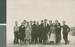 College English Class from Ibaraki Christian College on the Beach, Ibaraki, Japan, ca.1948-1952