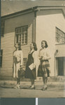 Three Female Japanese Students at Ibaraki Christian College, Ibaraki, Japan, ca.1948-1952