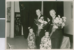 E. W. McMillan with O. D. Bixler at Thank you Ceremony for the Zion Academy, Ibaraki, Japan, 1948