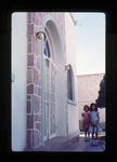 Girls in front of the Church of Christ, Mexico by Haven L. Miller