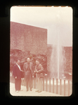 Group of men by a fountain by Haven L. Miller