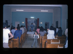Group inside the Church of Christ, Mexico by Haven L. Miller