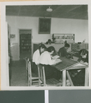 Students in the Library of Ibaraki Christian College, Ibaraki, Japan, 1953