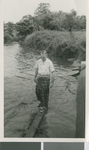 Ira Y. Rice Exits a River After a Baptism, Kluang, Malaysia, 1956