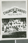 Group on front of Church of Christ, 1967