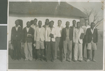 J. C. Shewmaker and Orville Brittell with a Group of Zambian Preachers, Livingstone, Zambia, 1944