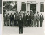 Winston J. Massiah in Front of the Central Church of Christ, Bridgetown, Barbados, 1960