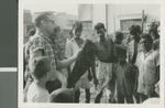 Don Carter Distributes Clothing, Mumbai, India, 1968