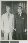 Burton Coffman with President Syngman Rhee, Seoul, South Korea, 1953