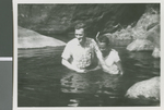 David Hallett Baptizes a Bible Student, Laitumkhrah, India, 1967