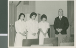 O. D. Bixler with Three Baptismal Candidates, Tokyo, Japan, 1961