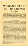 Woman's Place In The Church by E. C. Fuqua