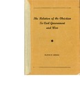 The Relation of the Christian To Civil Government and War by Glenn E. Green