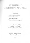 Christian Minister's Manual by George W. DeHoff