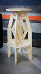 28" Plywood Stool Side View by ACU Maker Lab