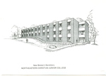 Huffard Hall (drawing) by Northeastern Christian Junior College
