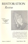 Restoration Review, Volume 5, Number 2 (1963)