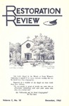 Restoration Review, Volume 7, Number 10 (1965)
