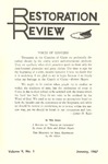 Restoration Review, Volume 9, Number 1 (1967)