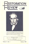 Restoration Review, Volume 11, Number 1 (1969) by Leroy Garrett