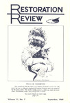 Restoration Review, Volume 11, Number  (1969)