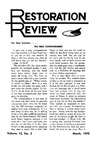 Restoration Review, Volume 12, Number 3 (1970)