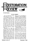 Restoration Review, Volume 12, Number 9 (1970)