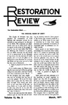 Restoration Review, Volume 13, Number 3 (1971)