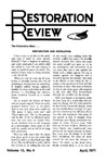 Restoration Review, Volume 13, Number 4 (1971) by Leroy Garrett