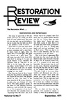 Restoration Review, Volume 13, Number 7 (1971)