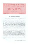 Restoration Review, Volume 15, Number 1 (1973)