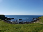 View of Ireland on horizon from Giant's Causeway