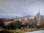 Painting, View of Glasgow and the Cathedral, 1840s by John Adam Plimmer Houston (1812-1884) by Carisse Mickey Berryhill
